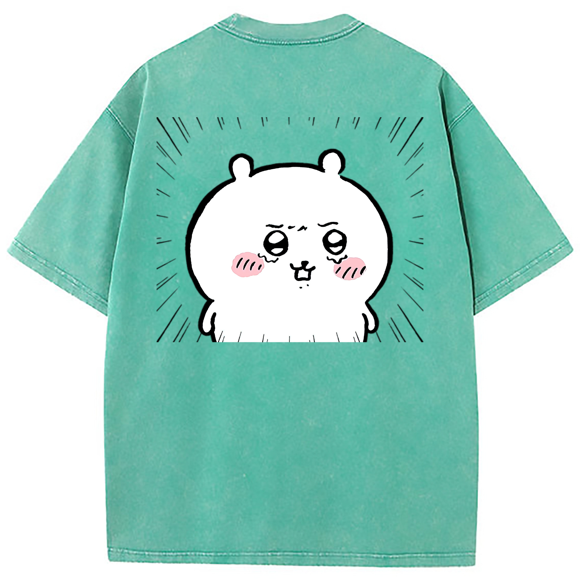 （画像用） ちいかわ ちいかわ Chii-kawa chiikawa 綿100% ヴィンテージ風 半袖Tシャツ（背面プリント）